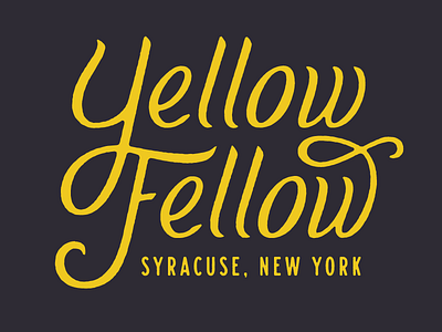 Yellow Fellow lettering typography