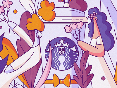 Starbucks Brides addict bride coffee coffeeshop fetish flat foodie hiwow starbucks wedding