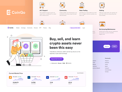 CoinGo - Crypto Exchange Landing Page