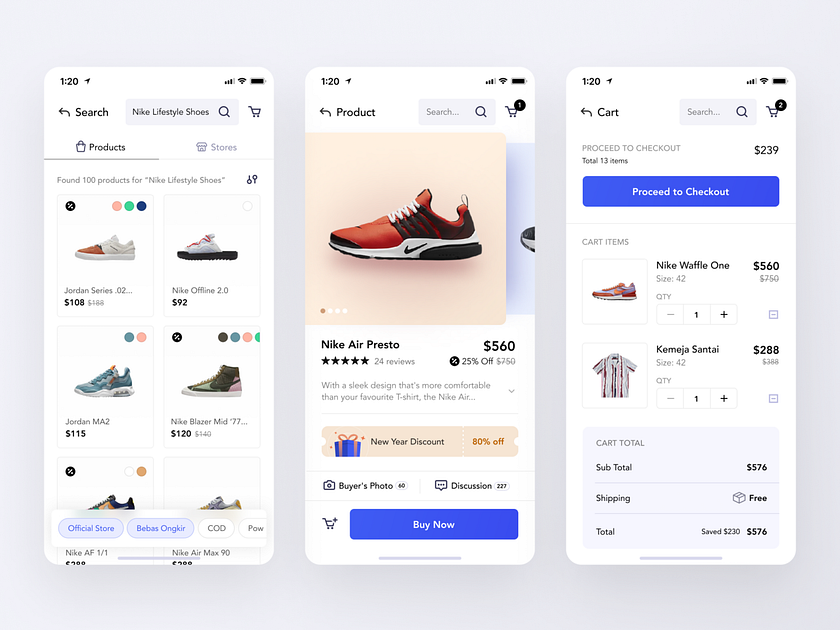 Ecommerce Mobile App by Agung Krisna on Dribbble