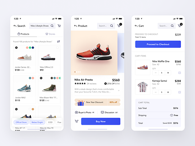 Ecommerce Mobile App by Agung Krisna on Dribbble