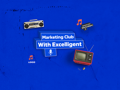 Marketing Club With Excelligent - Logo design branding logo podcast