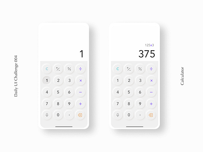 Daily UI 004 | Calculator calculator daily ui daily ui challenge design minimal neumorphism ui