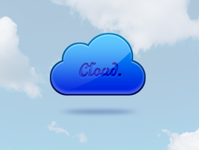 I'm also a cloud. blue cloud glossy icon sky