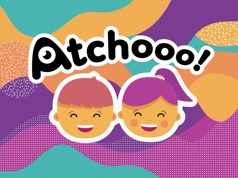 Atchooo! animation coloful colors illustraion intro logo slime youtube