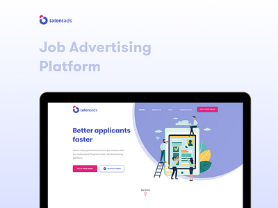 TalentAds - Website Landing Design