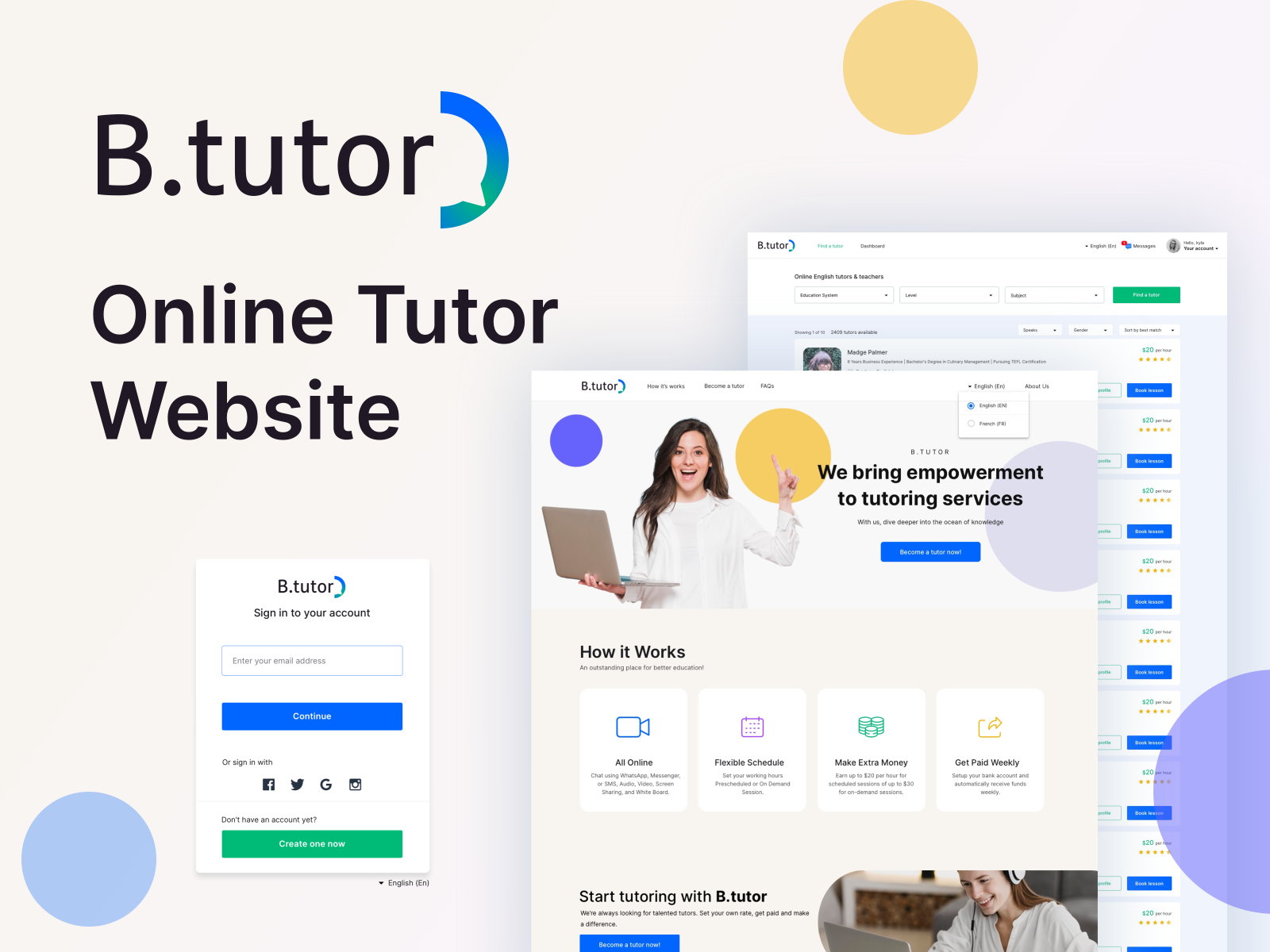 B.tutor - Tutors Website Design By Next Mockup On Dribbble