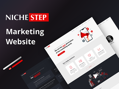 Niche-step Marketing Website Design marketing marketing agency marketing design marketing site marketing website nextmockup nextmockup ui marketing