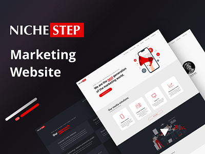 Niche-step Marketing Website Design marketing marketing agency marketing design marketing site marketing website nextmockup nextmockup ui marketing