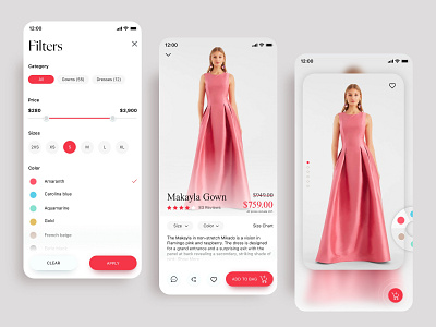 Fashion App design - Fia ecommerce app fashion fashion app fashion online filter mobile app modern nextmockup product design ui uiux ux