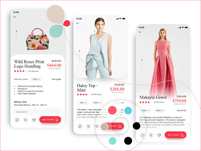 Fashion product detail 2021 trend app design clothing design download mockup ecommerce app fashion app fashion shop fashion store new new app new trend online shop online store pink product detail product page sketch sketchapp ui kit ux design