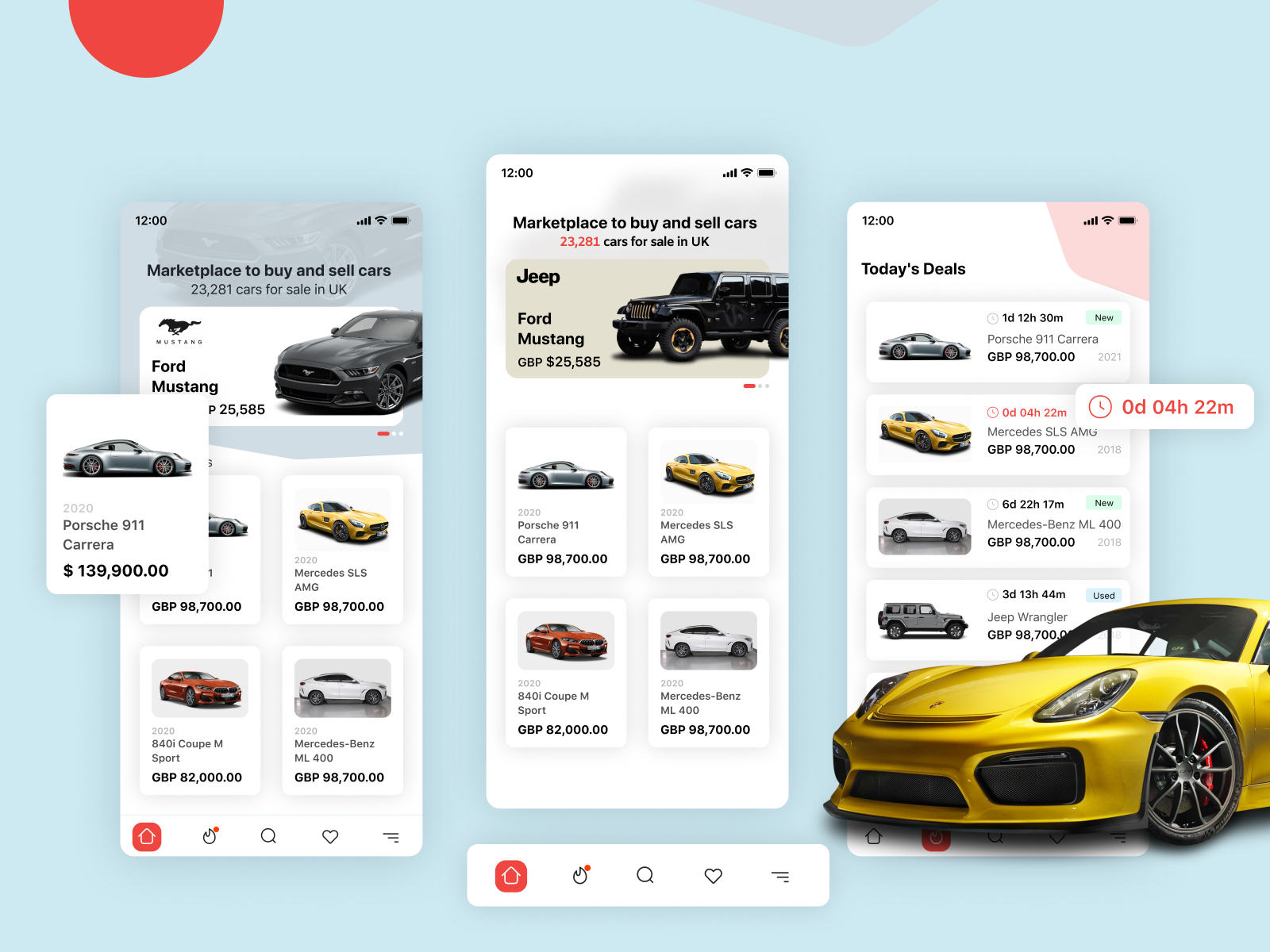 Cars sell and buy UI Kit by Next Mockup on Dribbble