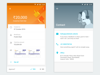 ☝🏼 First Dribbble Shot: Capital Float Android borrower app