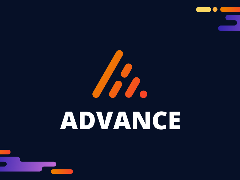 Advance Logo Option 2 identity brand line geomatic minimal advance a logo
