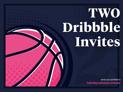 2 Dribbble Invites✌️ basketball dribbble invites player poster retro typography