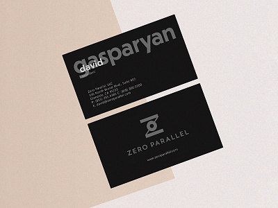 Zero Parallel card business card card identity logo zero parallel