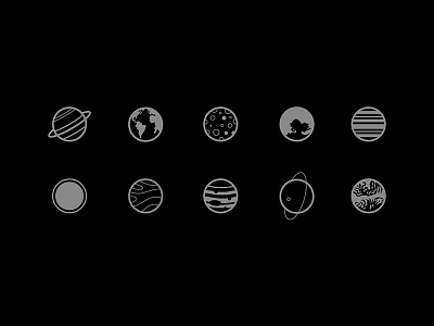 Planets Icons book icons planets space