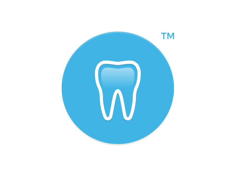 Tooth logo logo design icon development branding design lemot clean blue tooth dentist