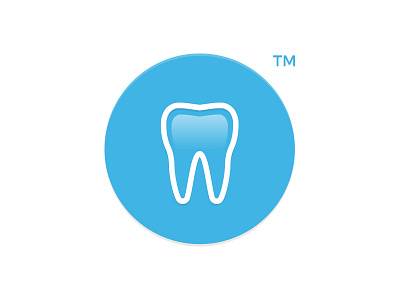 Tooth logo blue branding clean dentist design icon development lemot logo design tooth