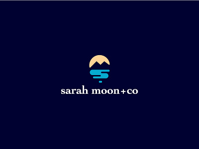 Sarah moon+Co blue dark logo moon sea water yellow