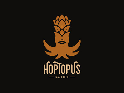 Craft beer Hoptopus beer craft eye hop hoptopus logo octopus