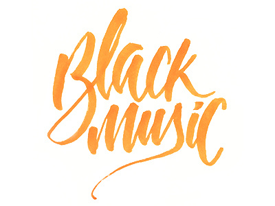 Lettering for Black Music Jam Sessions brushpen calligraphy lettering logo logo design tombow