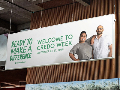 Citizens Bank Credo Week banner design graphic design photography signage typography