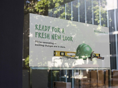 Citizens Bank branch renovation signage