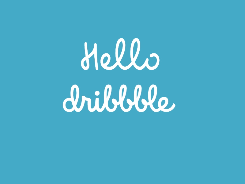 Hello Dribbble! animation blue dog dribbble gif invitation invite ​illustration