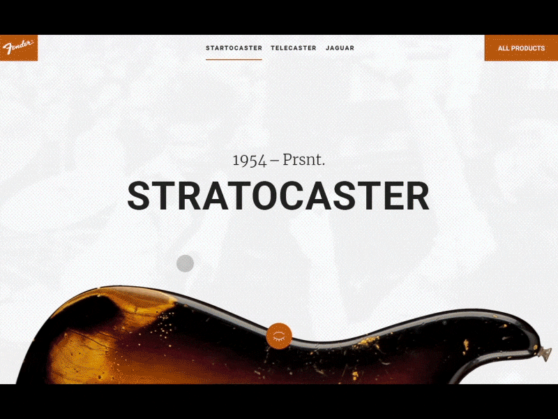 Stratocaster concept fender inspiration stratocaster ui web