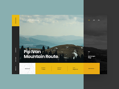 Everywhere inspired by mountains concept design ui web