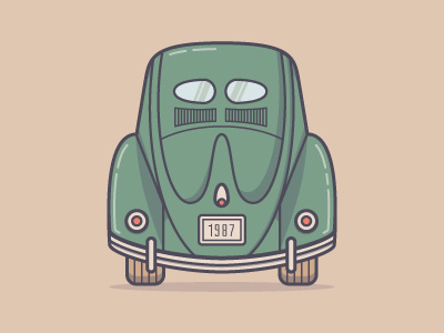 Volkswagen Beetle Split beetle bug car illustration split vector vintage volkswagen