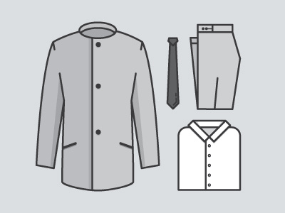 Clothes 2 apparel clothes illustration jacket pants shirt suit tie vector