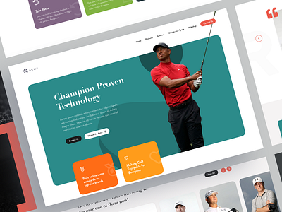 Golf simulator - landing page - light version golf simulator landing page ui ux web design