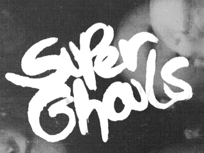 Super Ghouls Zine black and white brush hand drawn type typography zine