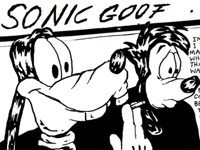 Sonic Goof disney funny goofy music parody shirt sonic youth t shirt tee