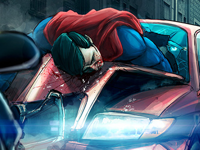Drunk Super Heroes - Volkswagen Campaign advertising comic illustration super heroes