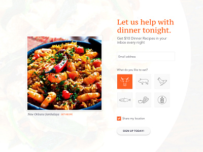 Recipe Sign Up Page - Daily UI 001