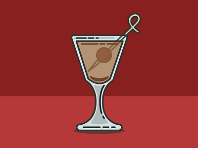 Smokey Manhattan Cocktail cocktail drink illustration manhattan practice