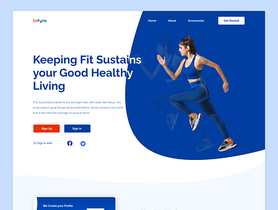 SoFyne Fitness Landing Page animation app design graphic design logo ui ux web website