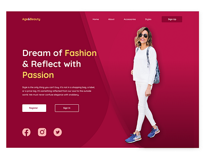 Beauty/Fashion Landing Page app branding design graphic design ui ux web