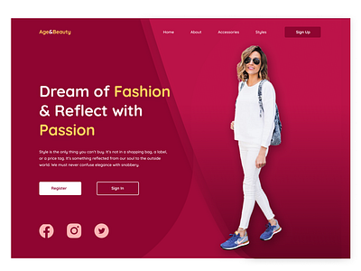 Beauty/Fashion Landing Page