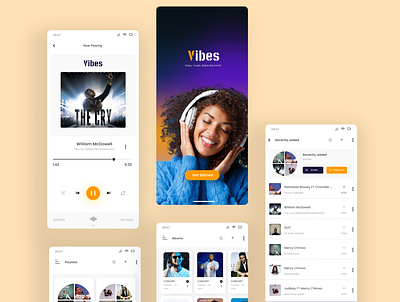 Vibes app design ui ux web website