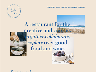 Chez Amelie, A Seaside French Concept branding design elegant feminine hospitality illustration lifestyle luxury typography website design