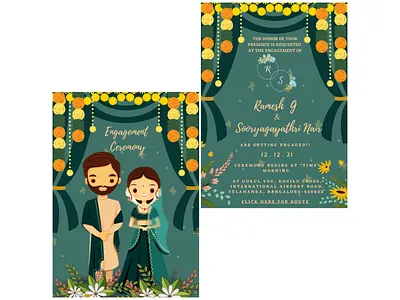 ENGAGEMENT INVITE -01 design illustration typography