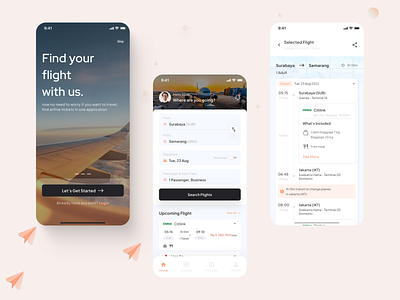 Flight Ticket Booking App app application branding design graphic design illustration logo ui ux vector