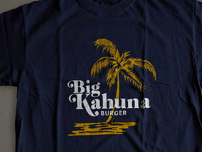 Big Kahuna Burger from Pulp Fiction. beach film hamburger logo movies pulpfiction quotes summer surf surfing texture typography