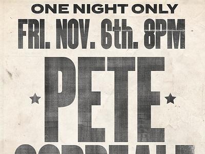 Poster Design for Pete Correale
