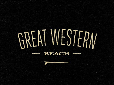 Great Western Beach Logo bar beach branding business lettering logo surf type