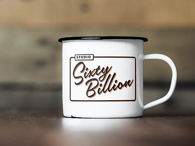 Studio Sixty Billion Mug agency branding lettering london media